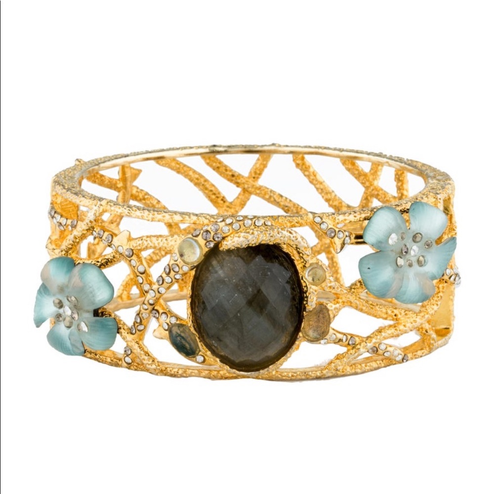 Alexis Bittar Crystal and Lucite Cuff